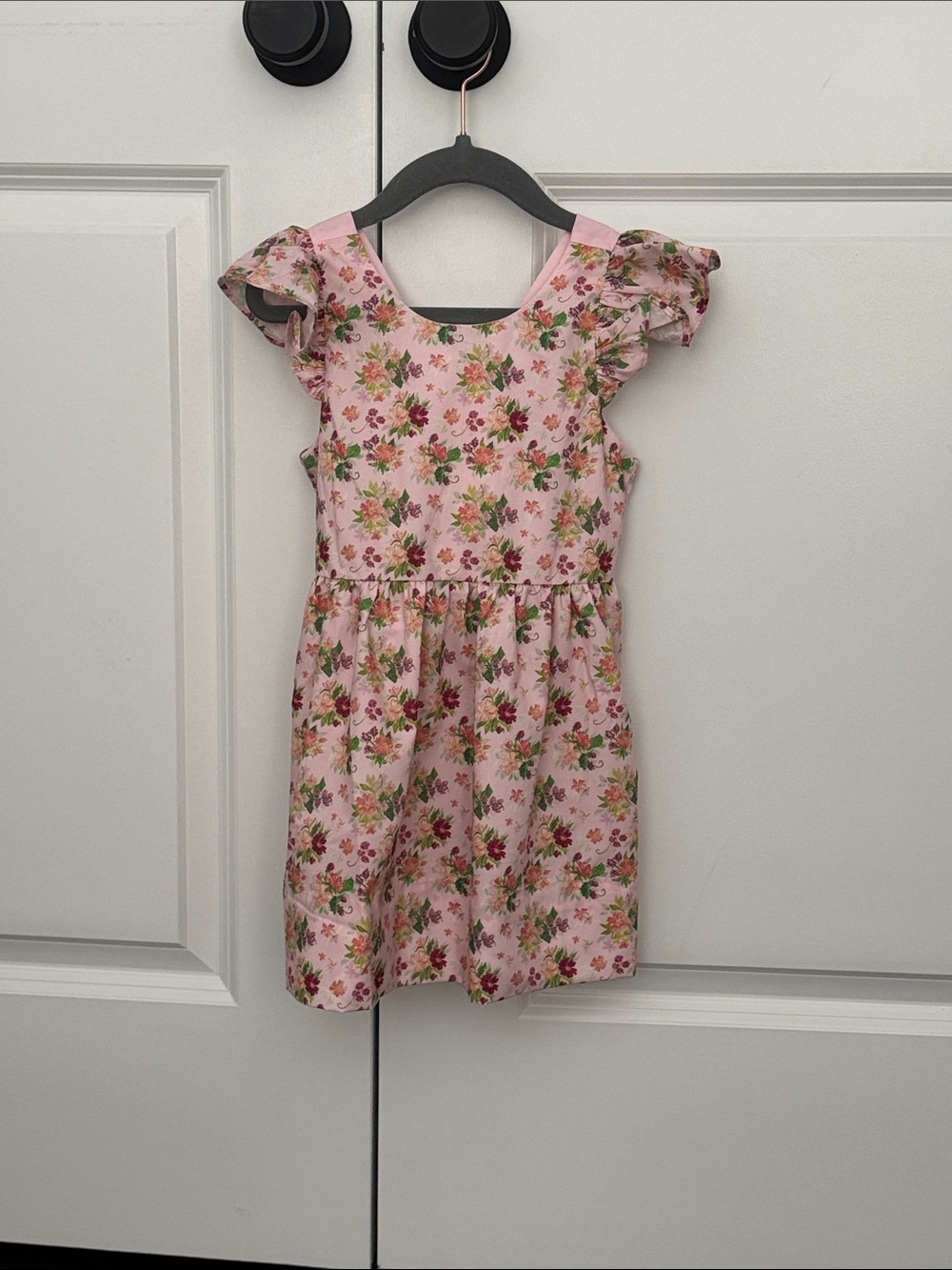 NWOT Smockingbird 2T Pink Floral Ruffle-Sleeve Kids Dress